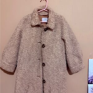 Zara Kids Cozy Brown Teddy Jacket
